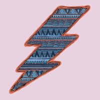 Western Orange Border Aztec Lightning Ladies Tee | Teevron
