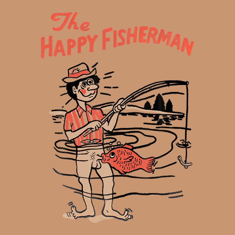 Vintage The Happy Fisherman 2022 Fishing Mens Kids Heavyweight Hoodie by minhPixels | Teevron