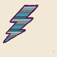 Purple Border Aztec Pattern Lightning Ladies Tee | Teevron