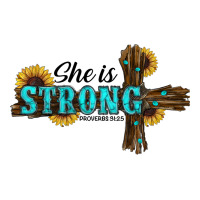 She Is Strong Western Cross Premium Tee | Teevron