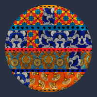 African Fabric Pattern Round Earrings Heavyweight Sweatshirt | Teevron