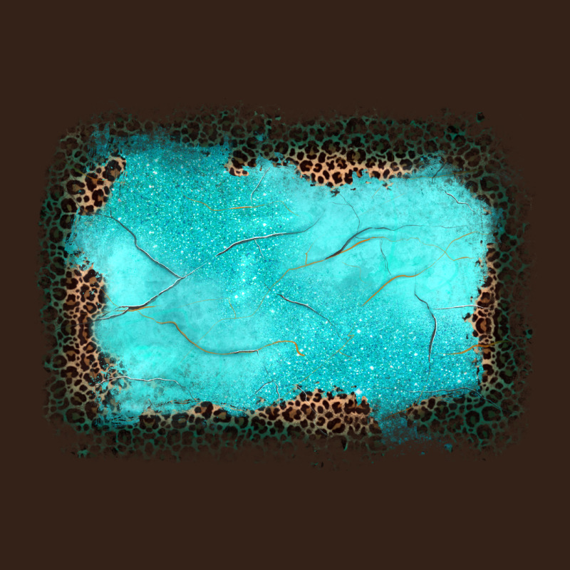 Gemstone Turquoise Leopard Background Heavy Core Tee by JahusDesignShop | Teevron