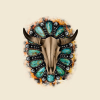 Western Gemstone Bull Skull Ladies Tee | Teevron