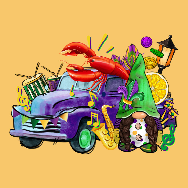 Mardi Gras Gnome On The Truck Vintage Hoodie by CowGirlArtShop | Teevron