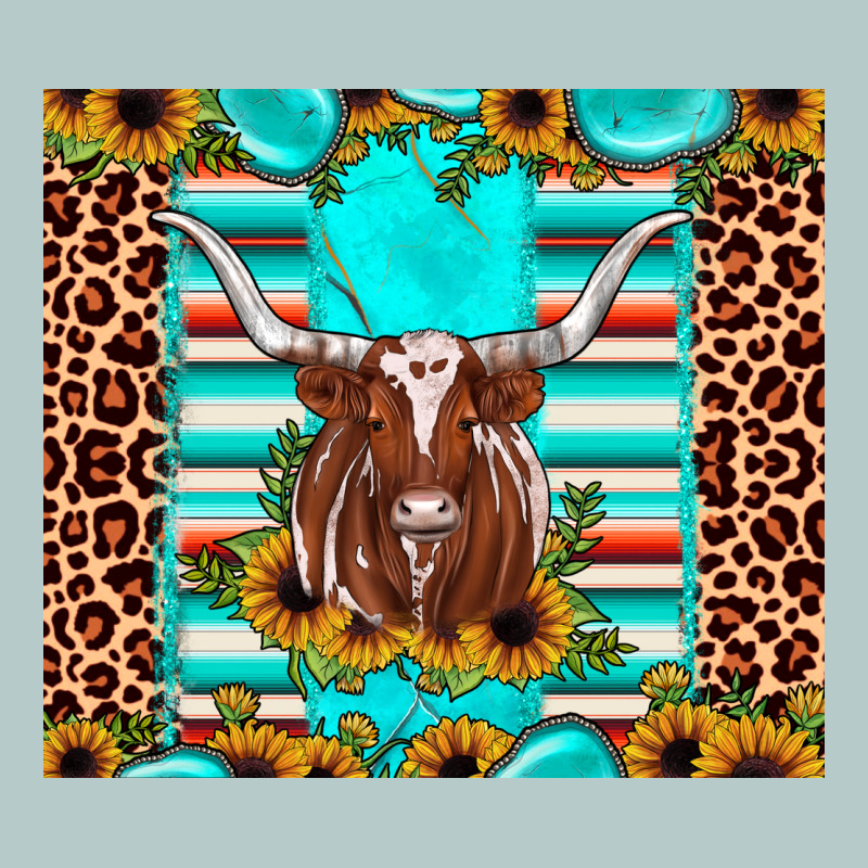 Texas Longhorn Sunflower Gemstone Heavy Core Tee by JahusDesignShop | Teevron