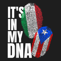 Italian And Puerto Rican Dna Mix Flag Heritage Gift Classic Tee | Teevron