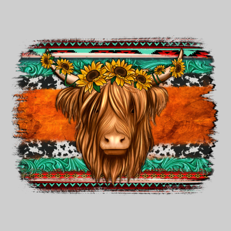 Highland Cow Western Background Premium Tee by Jasminsmagicworld | Teevron