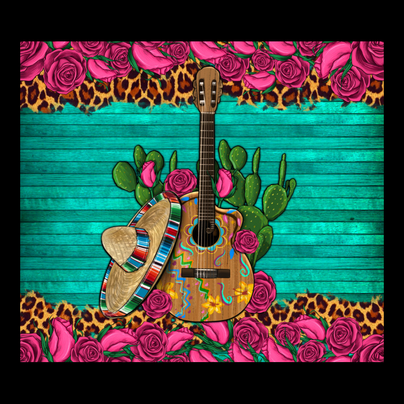 Mexican Guitar Roses Cactus Sombrero Premium Sweatshirt by Artiststas | Teevron