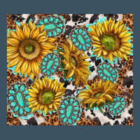 Turquoise Sunflowers With Gemstones Urban Heavy Tee | Teevron