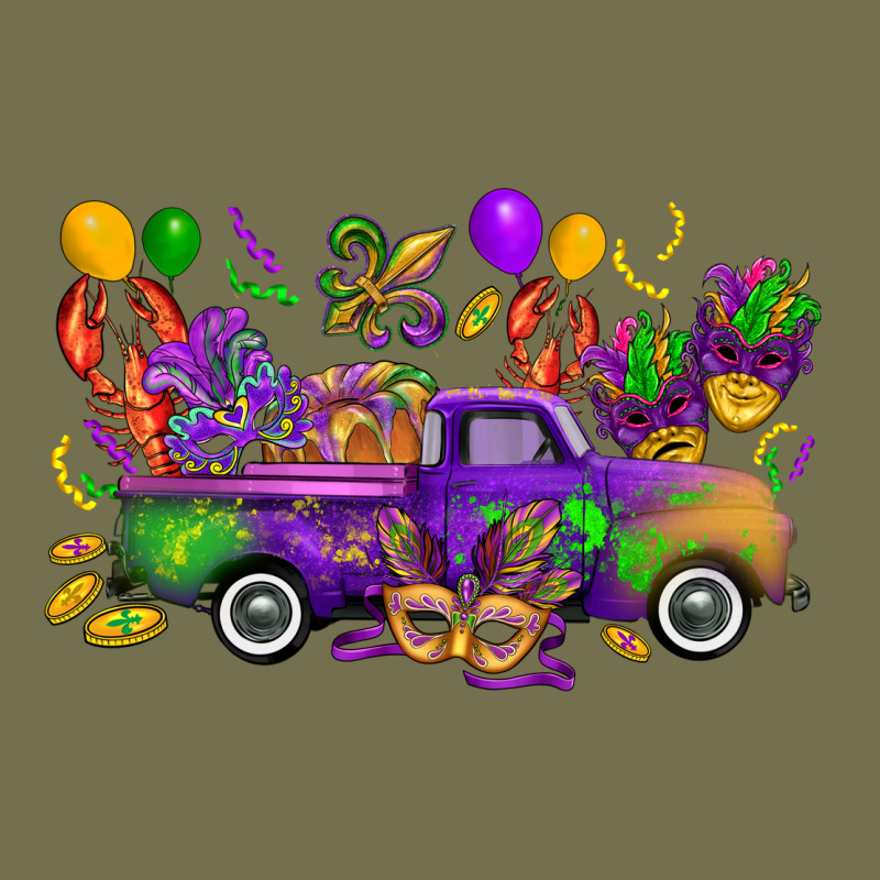 Mardi Gras Truck Vintage Hoodie by CowGirlArtShop | Teevron