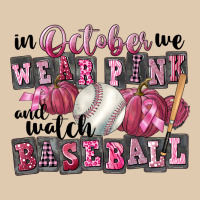 In October We Wear Pink And Watch  Baseball Heavyweight Sweatshirt | Teevron