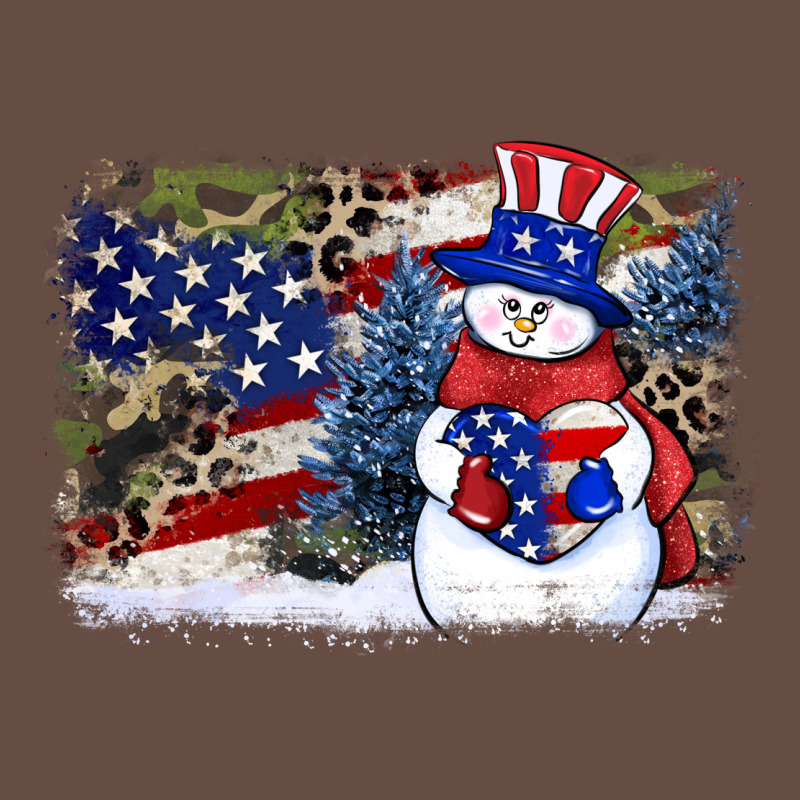 Patriotic Snowman Background 4th Of July Long Sleeve Tee by HowdyJamesFarm | Teevron