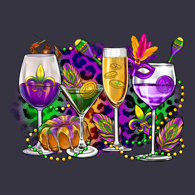 Mardi Gras Wine Glasses Cowgirl Vintage Hoodie by CowGirlArtShop | Teevron
