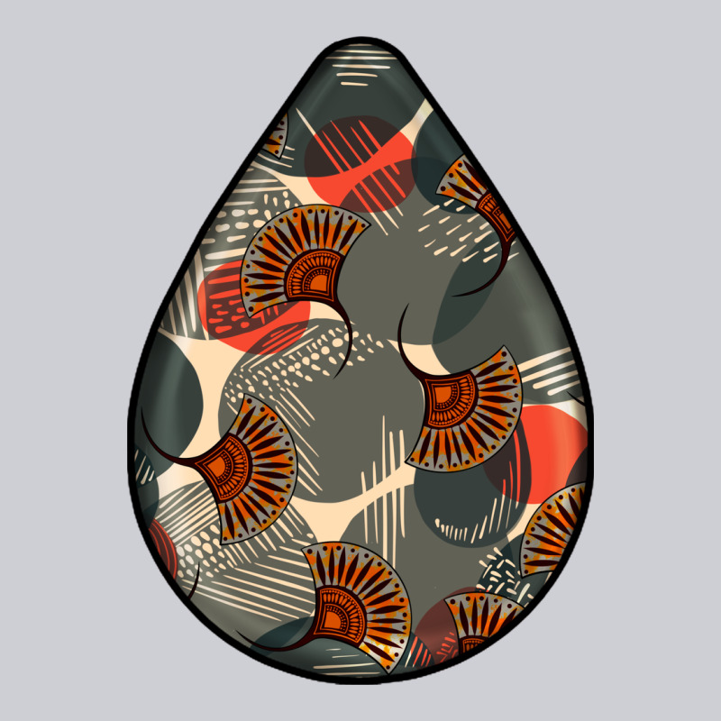 African Fabric Pattern Teardrop Earrings Heavyweight Sweatshirt by BundleAndBundleShop | Teevron