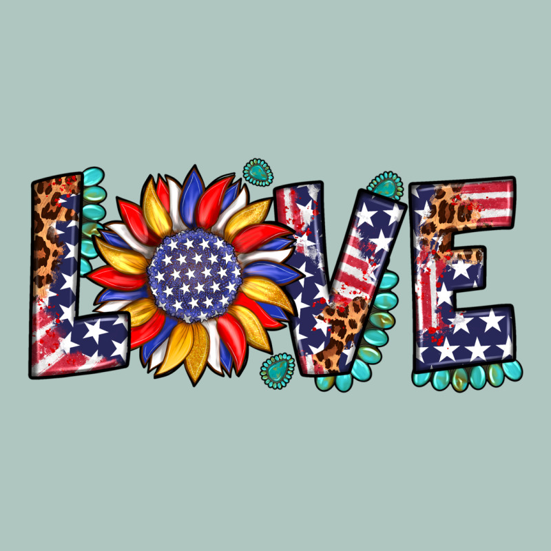 Love Sunflower Usa Flag Leopard Premium Sweatshirt by Artiststas | Teevron