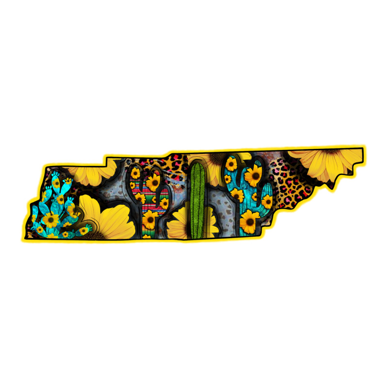 Western Tenessee Map Sunflower Pattern Ladies Tee by Bettercallsaul | Teevron