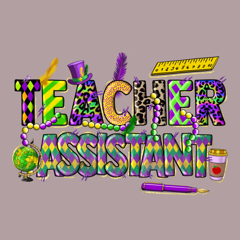 Mardi Gras Teacher Assistant Vintage Hoodie by CowGirlArtShop | Teevron