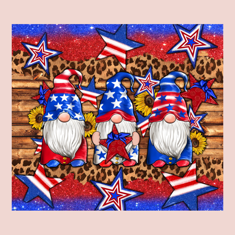 American Flag Gnomes Star Leopard Glitter Tumbler Premium Sweatshirt by Artiststas | Teevron