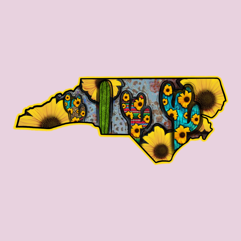 Western North Carolina Map Sunflower Ladies Tee by Bettercallsaul | Teevron