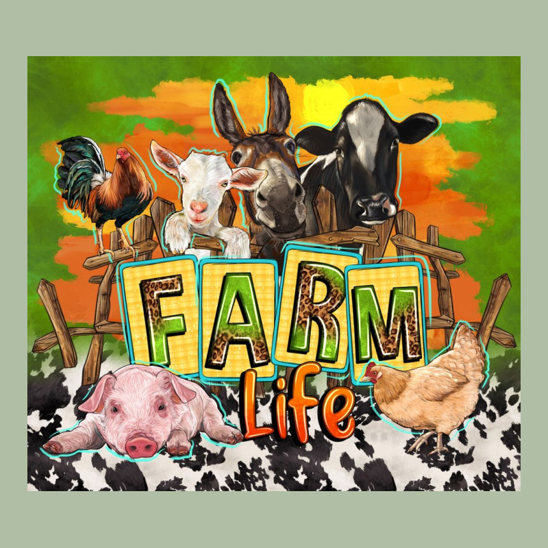 Farm Life With Animals Urban Heavy Tee by TumblerDesignByShophia | Teevron