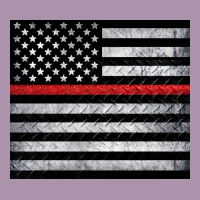 Thin Red Line American Flag Metal Floor Heavyweight Hoodie | Teevron