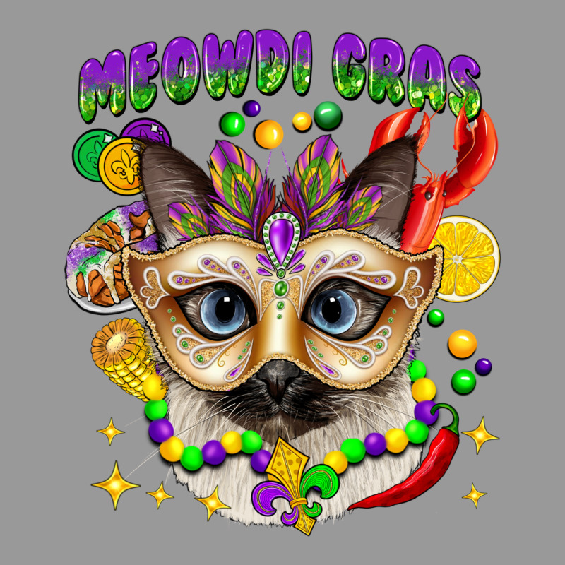 Meowdi Gras Mardi Gras Cat Vintage Hoodie by CowGirlArtShop | Teevron
