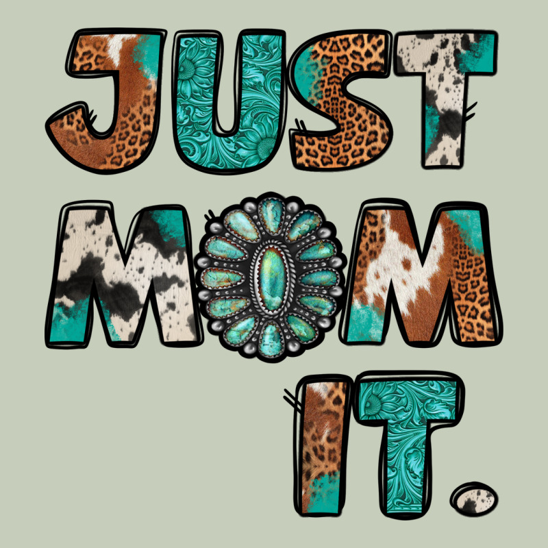 Just Mom It Cowhide Turquoise Long Sleeve Tee by Jasminsmagicworld | Teevron