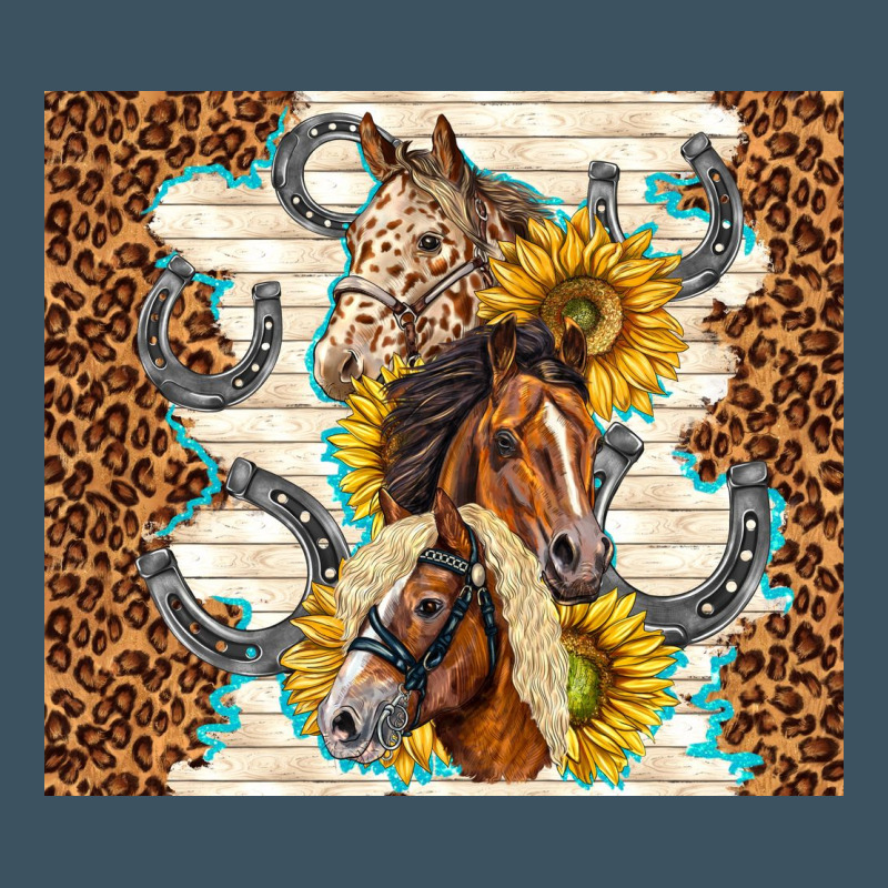 Horses With Sunflowers Urban Heavy Tee by TumblerDesignByShophia | Teevron