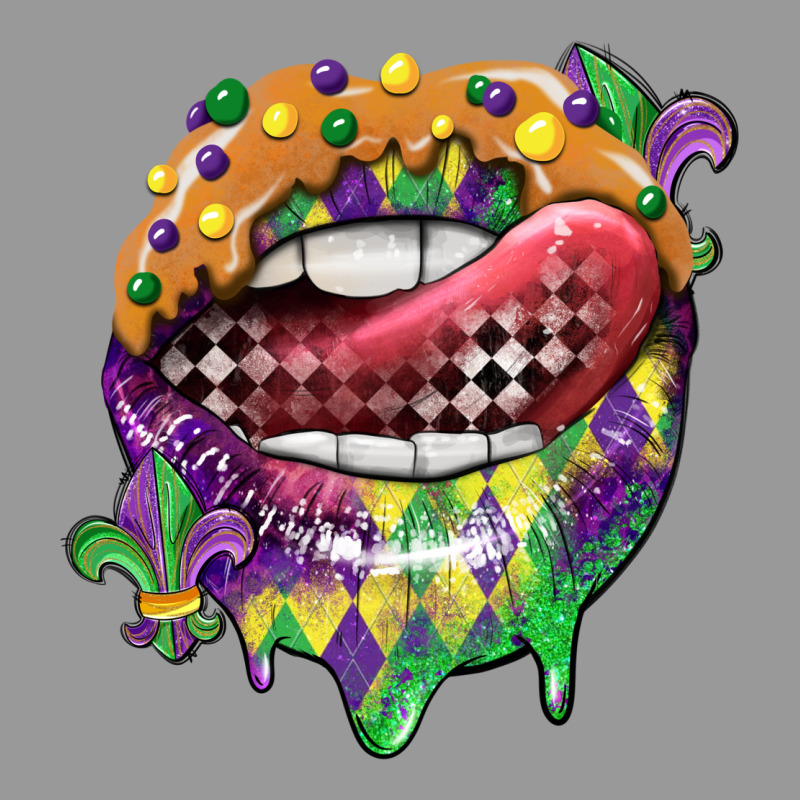 Mardi Gras Lips Vintage Hoodie by CowGirlArtShop | Teevron