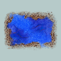 Gemstone Blue Leopard Background Heavy Core Tee | Teevron