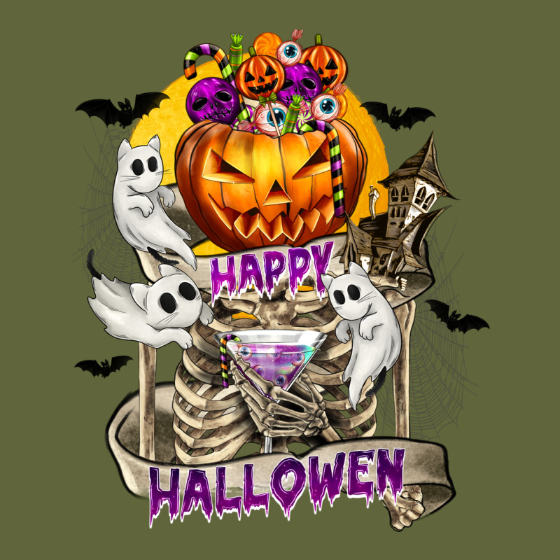 Happy Halloween With Skeleton Classic Tee by texasbilliewilder | Teevron