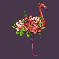 Flamingo With Tropical Flowers Heavyweight Hoodie | Teevron