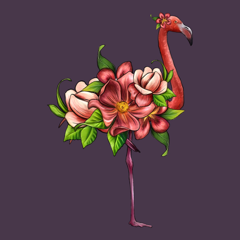 Flamingo With Tropical Flowers Heavyweight Hoodie by Artiststas | Teevron