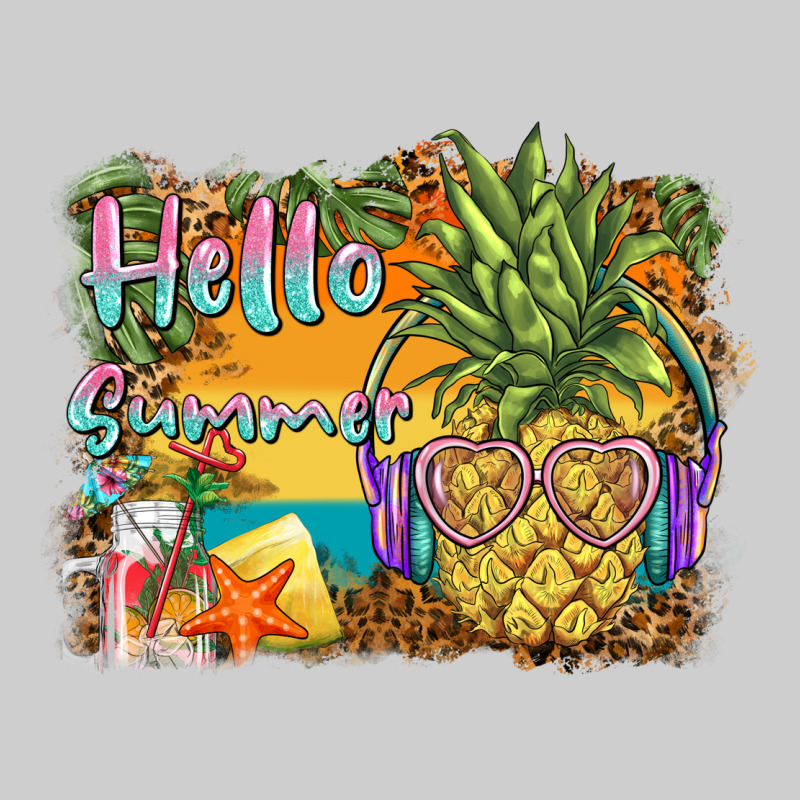 Hello Summer Pineapple Premium Tee by BarkalooDesign | Teevron