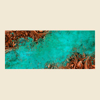 Tooled Leather Turquoise Glitter 11oz Mug Premium Tee | Teevron