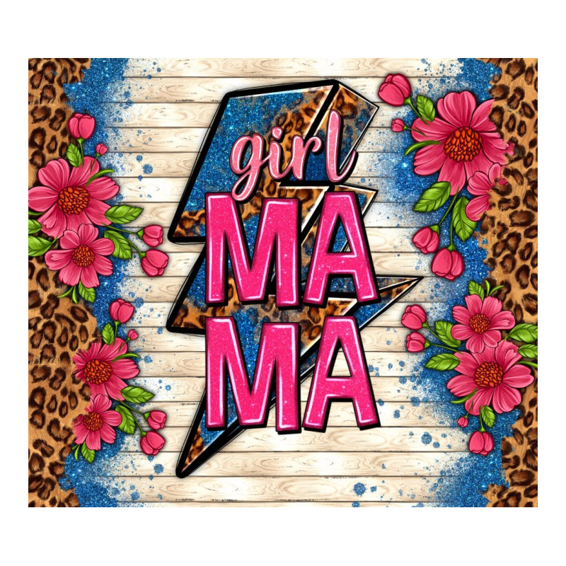 Girl Mama Thunder With Flowers Urban Heavy Tee by TumblerDesignByShophia | Teevron