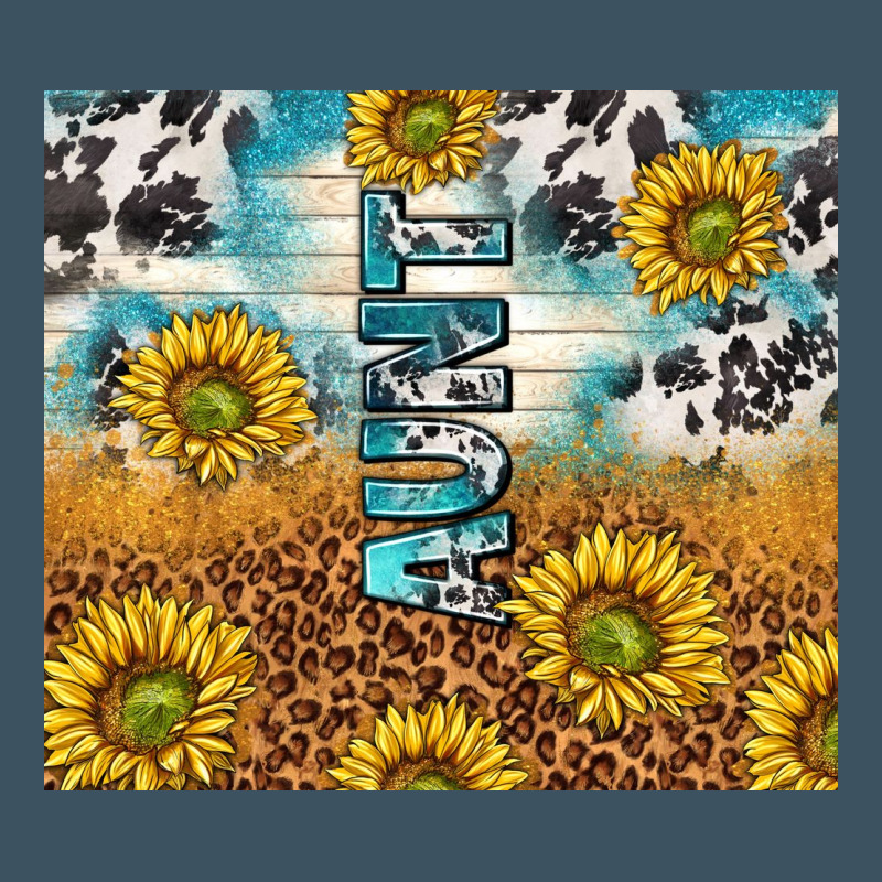 Aunt Sunflower Leopard Glitter Urban Heavy Tee by TumblerDesignByShophia | Teevron