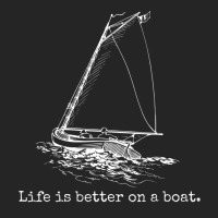 Life Is Better On A Boat Sailboat Sketch Cool Sailing Gifts Premium Hoodie | Teevron