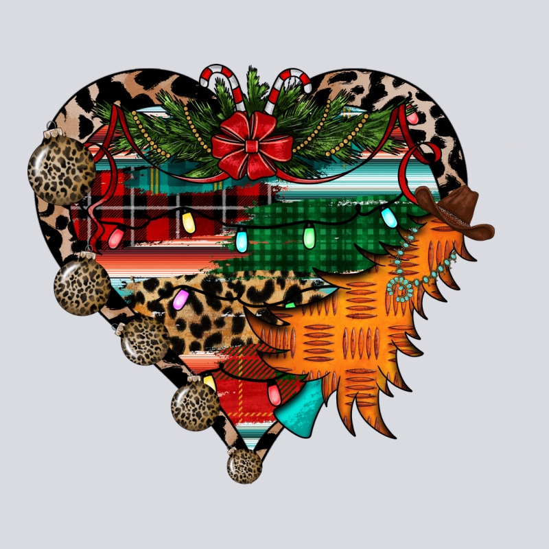 Festive Western Christmas Heart Zipper Hoodie by CowhideDigitalArt | Teevron