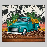 Western Farm Truck Cactus And Sunflowers Premium Tee | Teevron