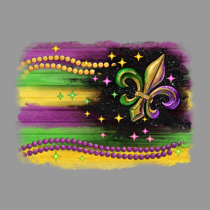 Mardi Gras Flag Vintage Hoodie by CowGirlArtShop | Teevron