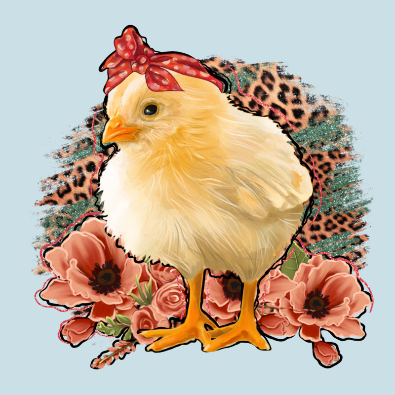 Chick With Flowers Leopard Background Ladies Tee by Bettercallsaul | Teevron