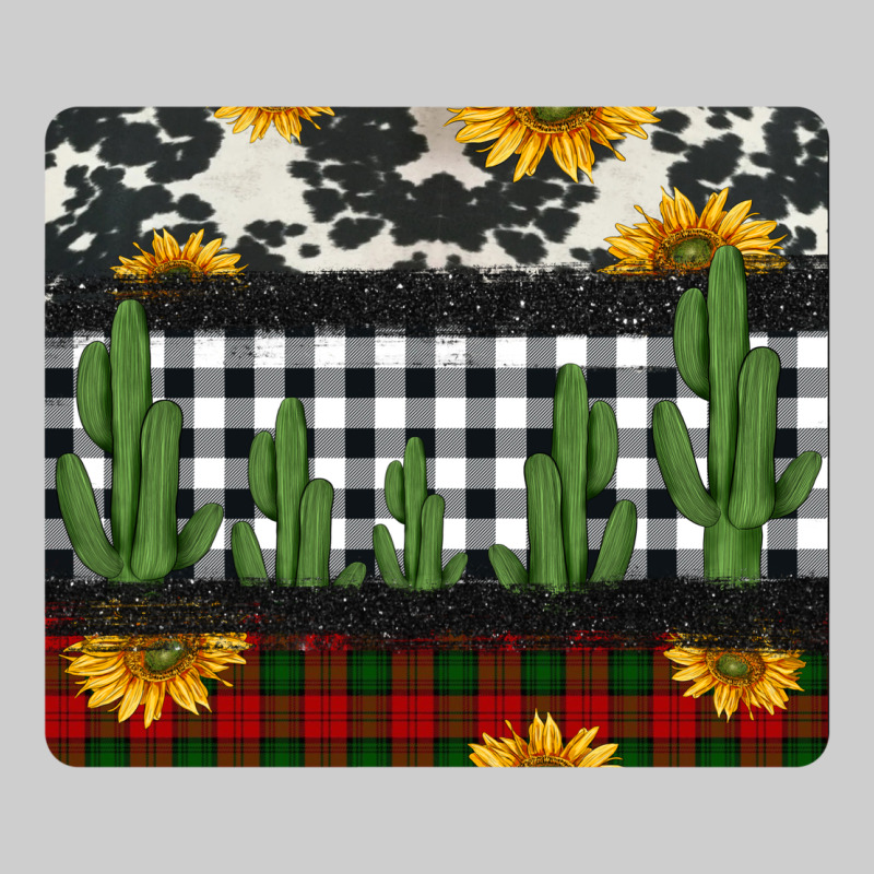 Cowhide Cacti Sunflowers Christmas Mousepad Premium Tee by Jasminsmagicworld | Teevron