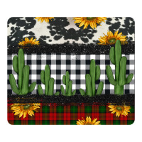 cowhide cacti sunflowers christmas mousepad | Teevron