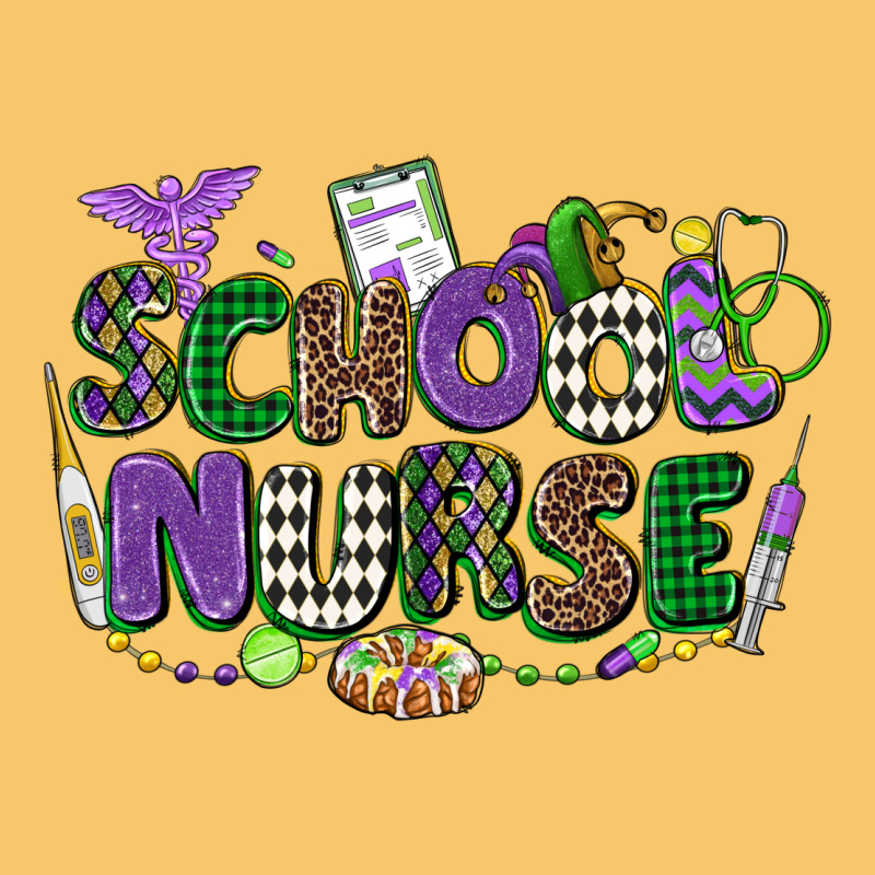 School Nurse Mardi Gras Vintage Hoodie by CowGirlArtShop | Teevron
