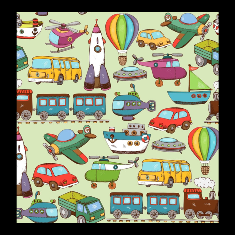 Planes, Trains, And Automobiles Pattern Chiffon Top Heavy Core Tee by minhPixels | Teevron