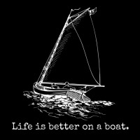 Life Is Better On A Boat Sailboat Sketch Cool Sailing Gifts Heavy Core Tee | Teevron