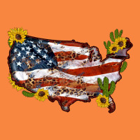 Usa Map With Sunflower And Cactus Premium Sweatshirt | Teevron