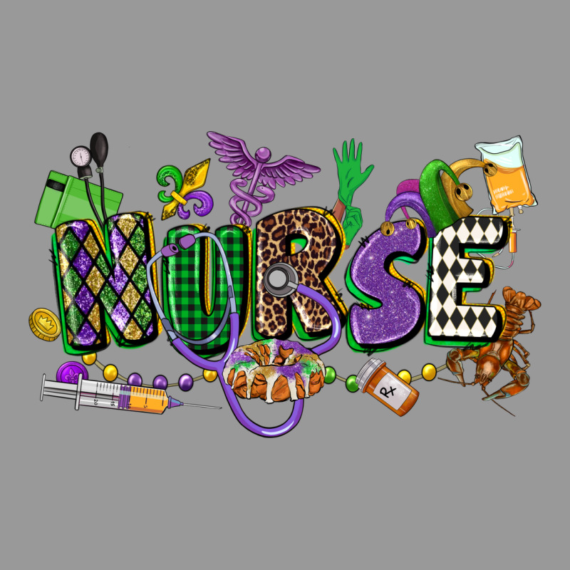 Nurse Mardi Gras Vintage Hoodie by CowGirlArtShop | Teevron