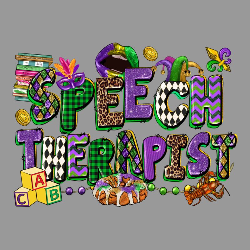 Speech Therapist Mardi Gras Cowgirl Vintage Hoodie by CowGirlArtShop | Teevron